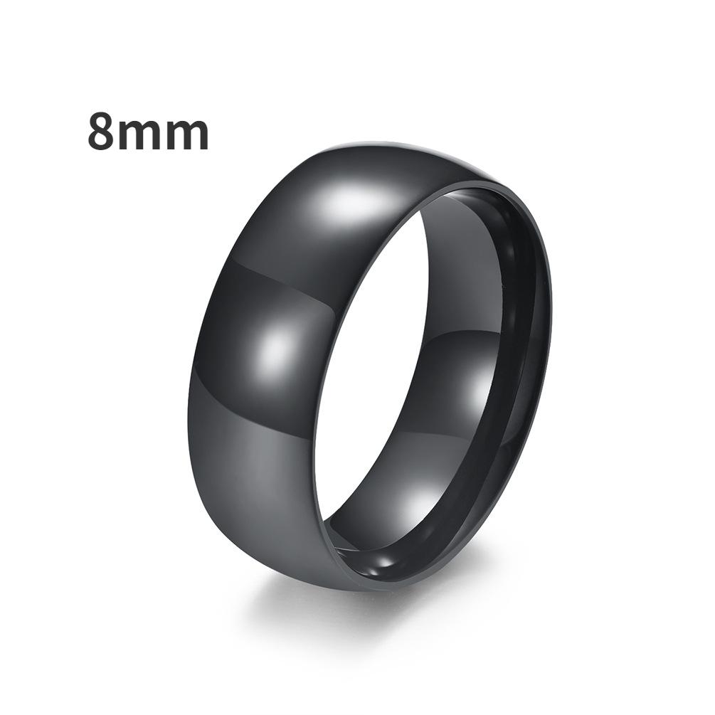 Простые обручальные кольца из блестящей титановой стали для мужчин и женщин, зеркальное кольцо с одной поверхностью, ювелирное изделие для пары, подарок