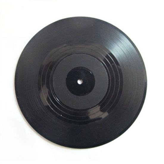 Противоскользящая подставка для напитков из ПВХ в стиле ретро, ​​CD-дизайн, коврик для кофе, подставка для столовых приборов