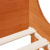 Solid Wood Bed Frame without Mattress Wax Brown 120 x 200 cm Pine Wood