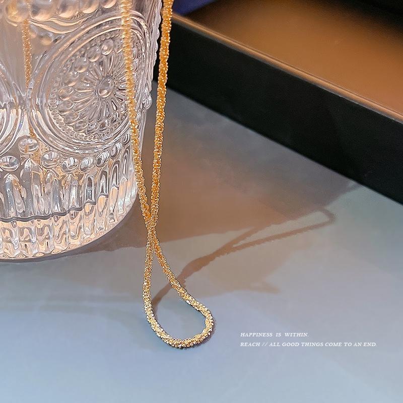 iF ME Luxury Gold Necklace for Women Twist Chain Choker Simple Accessories Jewelry