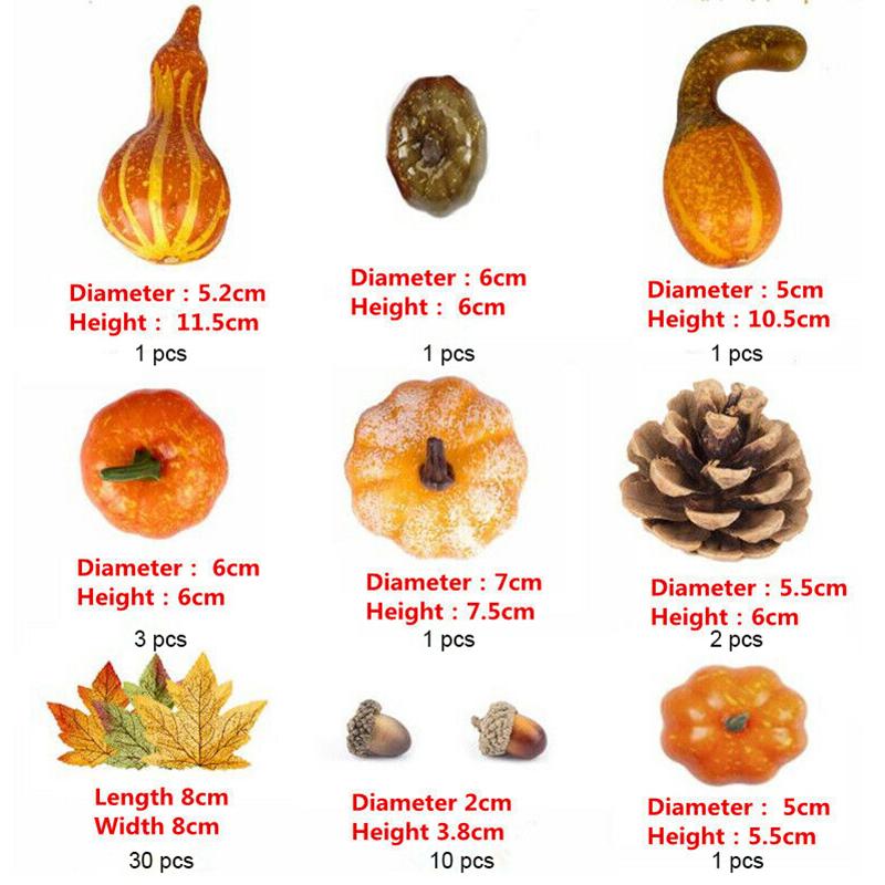 Очарование Банкетный День Благодарения Тыква Кленовый Лист Садовый Декор Венок Домашний Декор Искусственный Осень 50 шт./166 шт. Осенний Урожай
