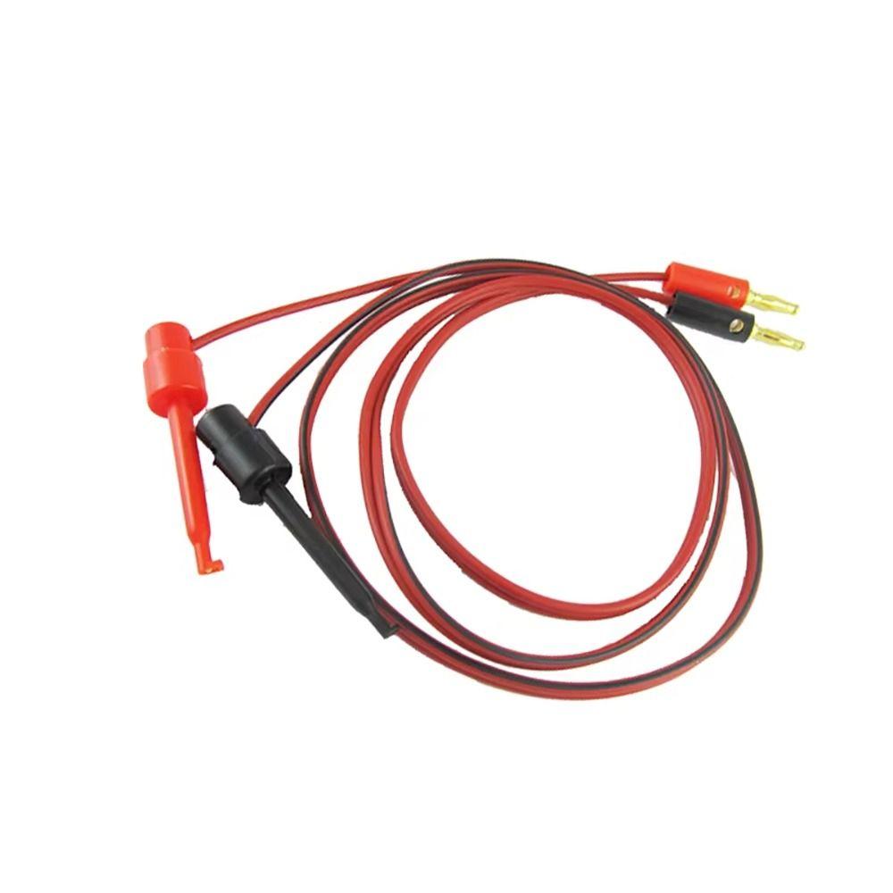 1Pcs Cable Gold Plated Multimeter Test Leads Wire Connector Electric Hook Clip Test Tools