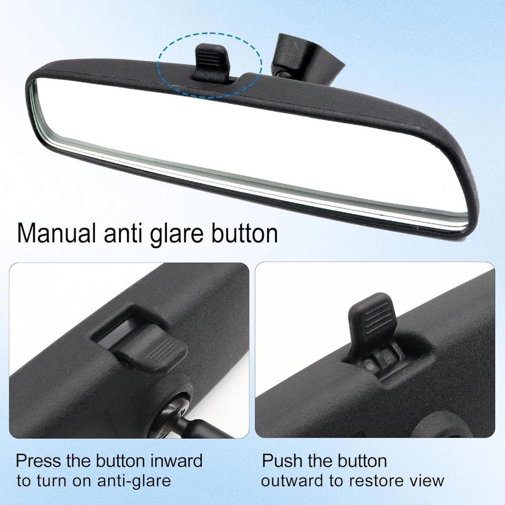 1x 85101 3X100 Rear View Mirror Inside Interior Replacement for Hyundai Elantra Sonata Tucson 2011-2022 & Kia Optima Rio Sorento