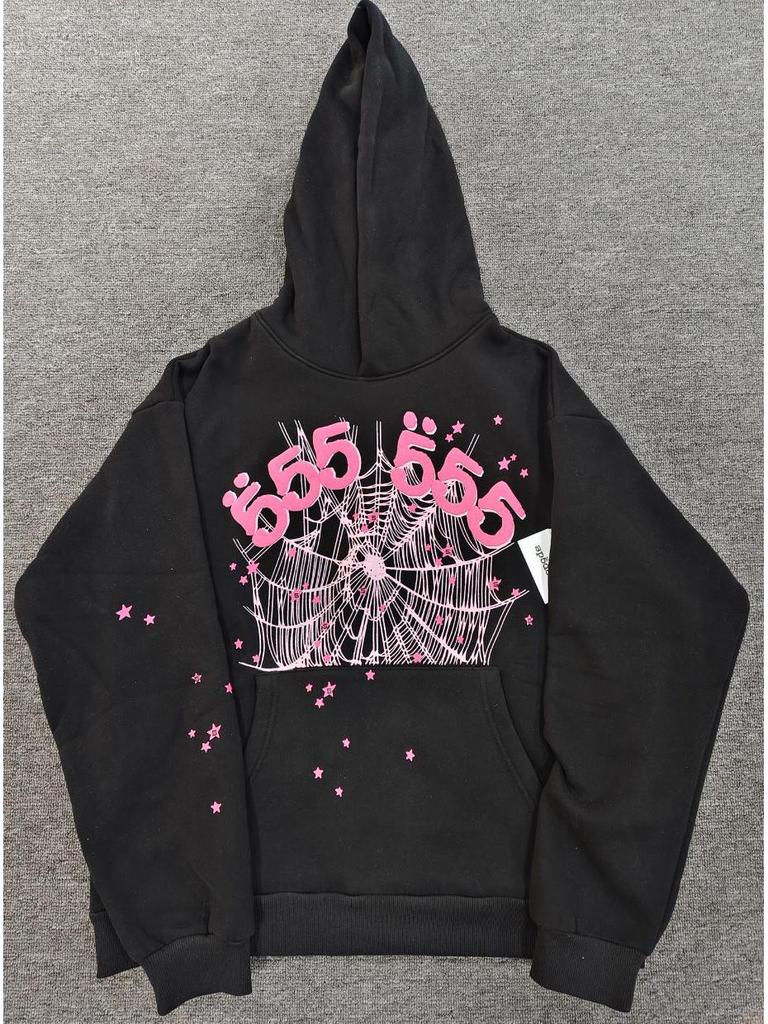 Мужская толстовка с принтом «Паутина» - Модная, свободного кроя, с плюшевой подкладкой