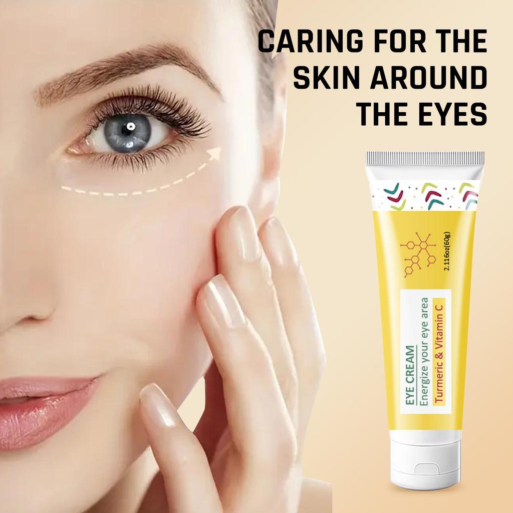 Крем для век с куркумой и витамином С - увлажняет и питает нежную кожу под глазами, устраняет мешки под глазами и укрепляет кожу, 60 г