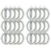 10 Set Metal Alloy Pendant Trays Oval Bezel Trays DIY Vintage Blank Pendant Bases with Transparent Glass Cabochons