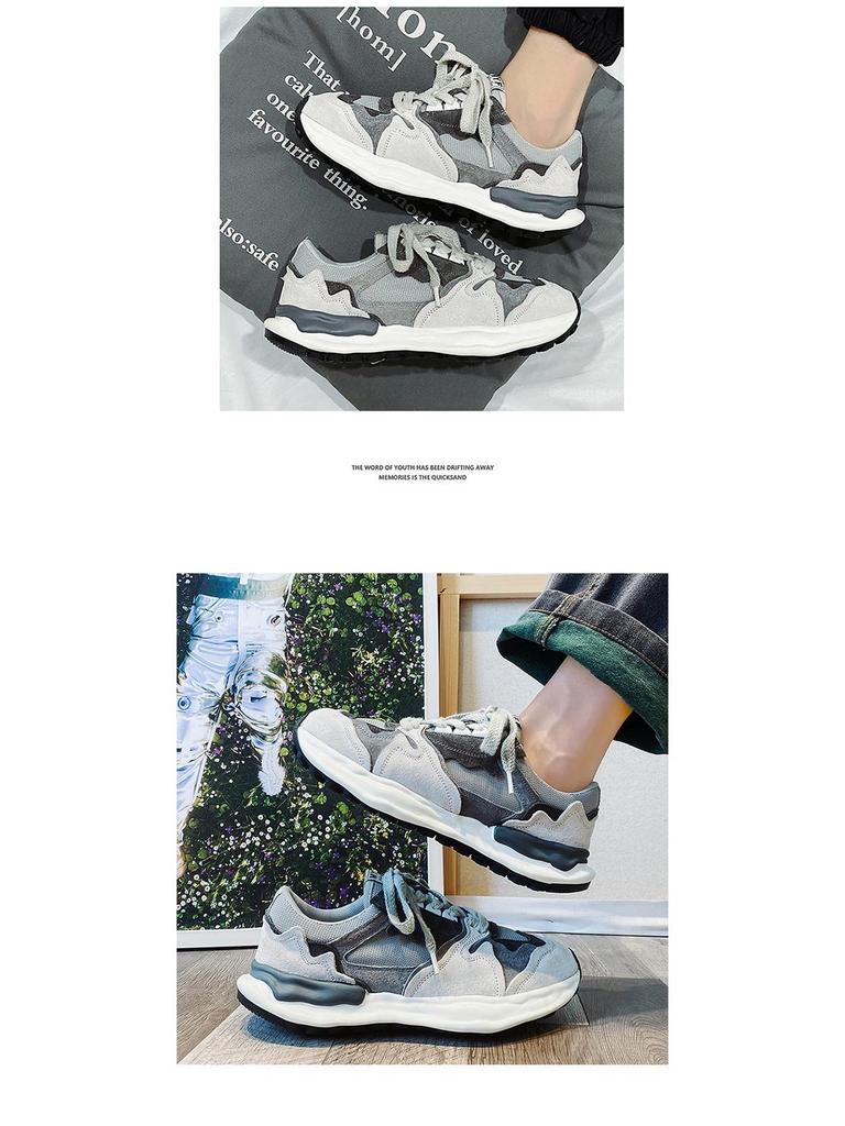 Мужские модные дышащие кроссовки в стиле ретро: Повседневная модная обувь на толстой подошве