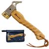 FOREST HOME Peg Hammer Hammer Brass Head Naguri Processed Handle Small Compact Peg Hammer Outdoor Tent Setting