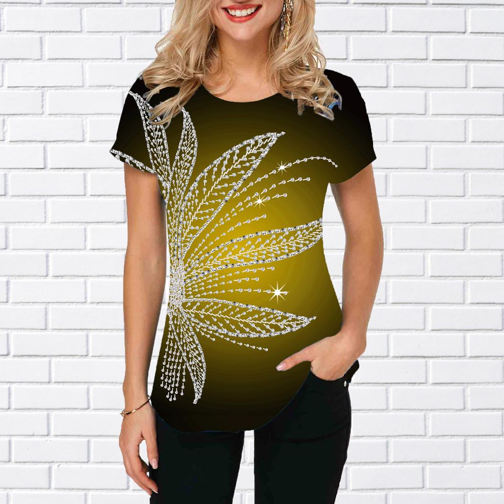 Женская летняя футболка трендовый принт ретро мода футболки с коротким рукавом повседневные с принтом топы