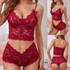 Sexy Underwear Set Lace Briefs Bra Sets Bowknot Push Up Top Sensual Lingerie Women Sexy Underwear