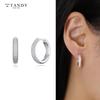 [TANDY] TANDY Silver 925 Zirconia Luxury Cubic One-Touch Earrings TDE307 Silver