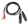Dual Male To Dual XLR Female Cable 1.5m OFC HiFi Dual XLR Female Adapter Microphone Cord for Amplifi