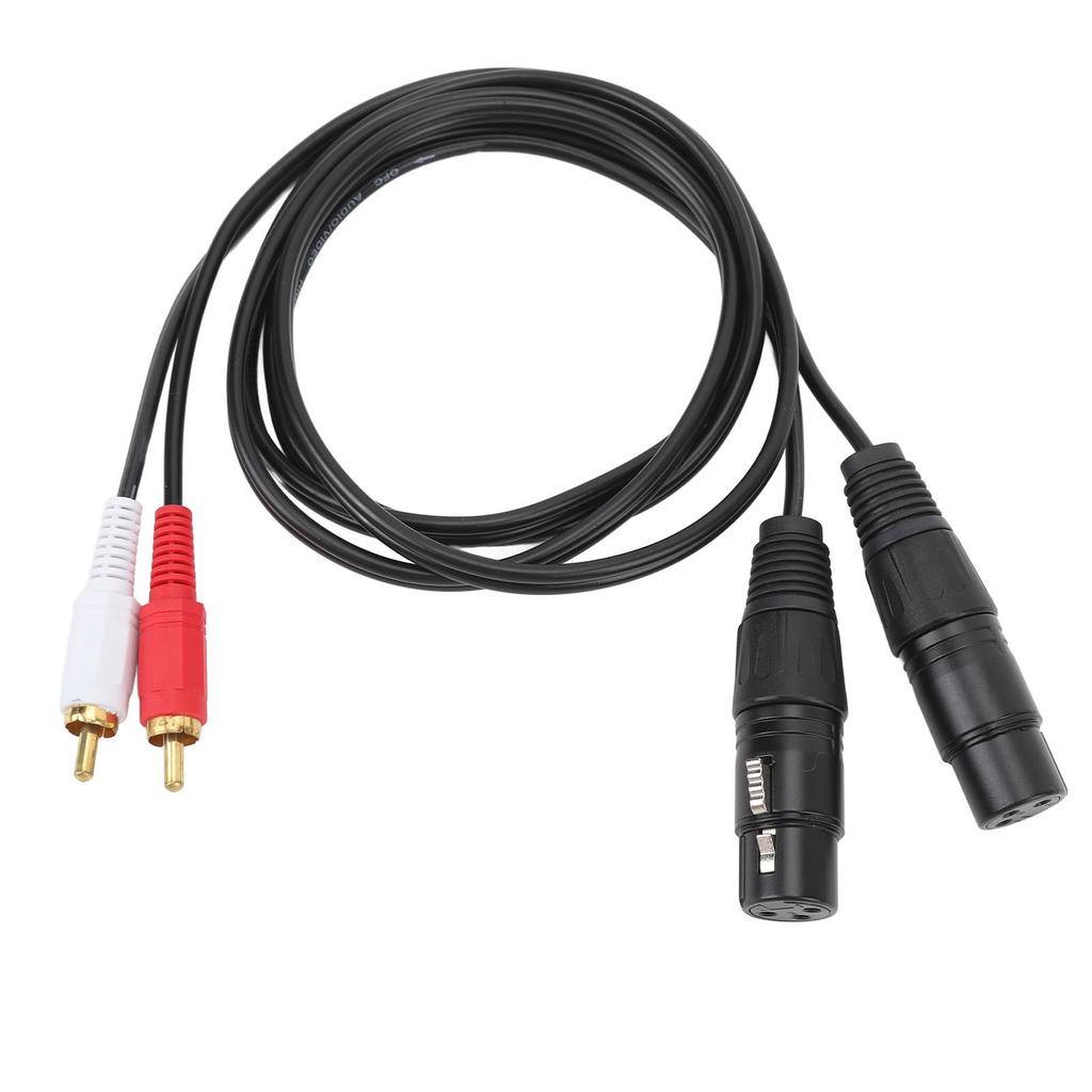 Dual Male To Dual XLR Female Cable 1.5m OFC HiFi Dual XLR Female Adapter Microphone Cord for Amplifi