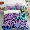 Purple Cheetah Wild Leopard Bedding Set Animal Duvet Cover Set Bedroom Decor 1Pc* Duvet Cover+2Pcs Pillowcases
