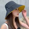 Spring Summer Panama Hat Foldable Anti-UV Sun Hat Beach Cap Fisherman Cap Bucket Hat