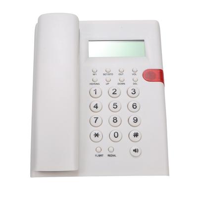 Настольный стационарный телефон без аккумулятора с функцией идентификации вызывающего абонента с регулируемой яркостью ЖК-экрана