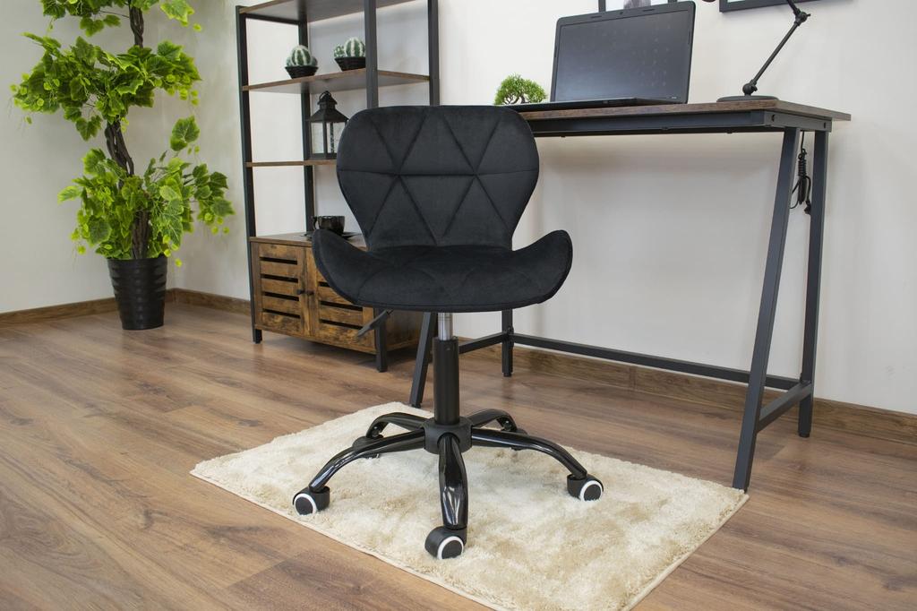 NOTO velvet swivel chair - black