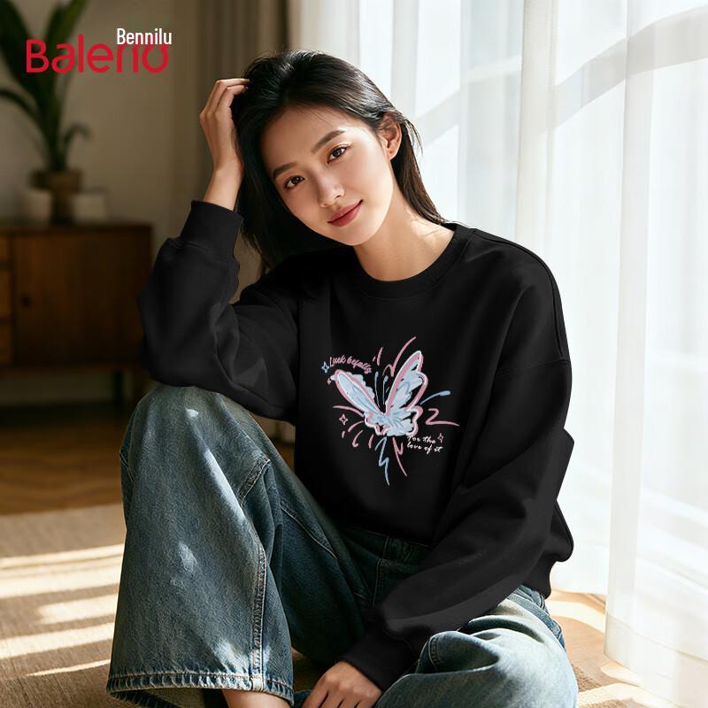 Baleno Women's Autumn 2025 American Casual Crew Neck Sweatshirt