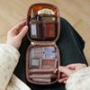 Mini Clear Travel Makeup Organizer Bag Small Cute Preppy Makeup Bag Cosmetic Zipper Toiletry Storage Clutch Coin Pouch for Women