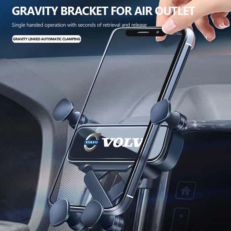 bgr3 For Volvo Gravity Car Phone Holder Air Vent Mount Cell Phone Holder V50 S60 XC60 S40 XC40 XC90 V70 XC70 C30 V40 V60