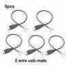 5pcs/lot 2pin/4Pin USB 2.0 Power Supply Cable Female Male Wire Jack Charging Extension Connector Wire 5V 30cm