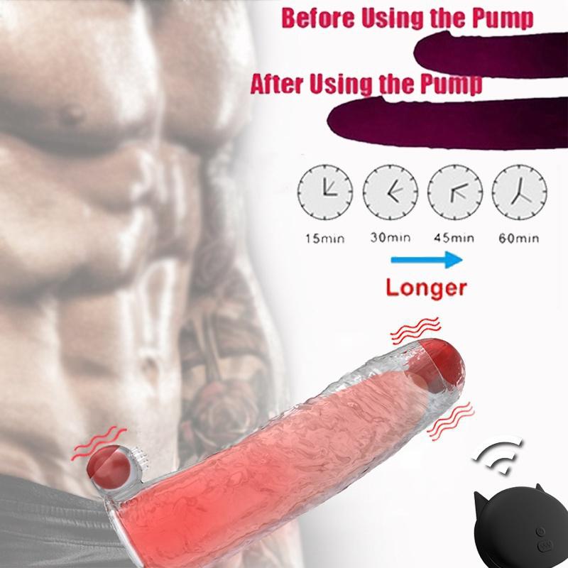 Wireless Penis Ring Sleeve Cock Ring Glans Massager Delayed Ejaculation Erotic Male Sex Toy Men Penis Condom Chastity Cock Ring