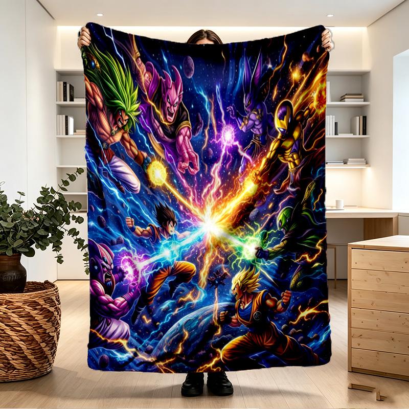 DRAGON BALL Print Blanket - Soft & Comfortable, for Bedroom, Travel, Sofa, Home Decoration - Birthday Christmas Gift for Friend