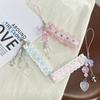 Y2K Lace Ribbon Phone Chain Sweet Cool Bear Love Cat Claw Pendant Charm Earphone Case Hanging Rope Ccd Lanyard Strap Bag Decor