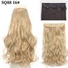 MISS WIG Synthetic Invisible Fish Wire No Clip Wavy Hair Extensions Long Hairpiece Natural Black Brown Blonde for Women Fake Hair Piece