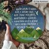 2D Flat, 1pc 7.87x7.87 Inch Round Portuguese Aluminum Sign - "God Created" Inspirational Quote, Vintage Decorative Sign with Serene Landscape Design