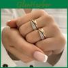 Color Geometric Zircon Gold Open Ring For Women Korean Fashion Jewelry Elegant Daily Accessories