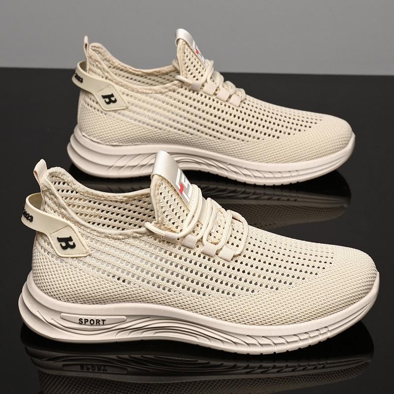 New Fly-woven Casual Shoes Men's Trend Versatile Fashion Sports Shoes Lightweight Running Shoes