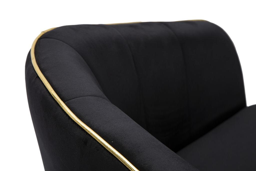 Armchair Paris Black Gold Cm 62X58X78