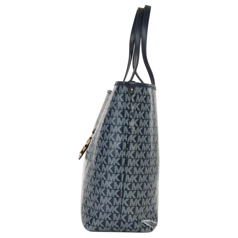 MICHAEL KORS Eliza Letter Logo Printed Detachable Pendant Cotton Tote Bag Tote Bag Shopping Bag Shoulder Handbag Regular Women's Blue