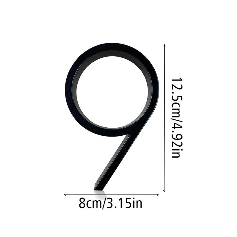 3D-цифра на дверной табличке, чугунный номер дома, ферросплавные черные цифры