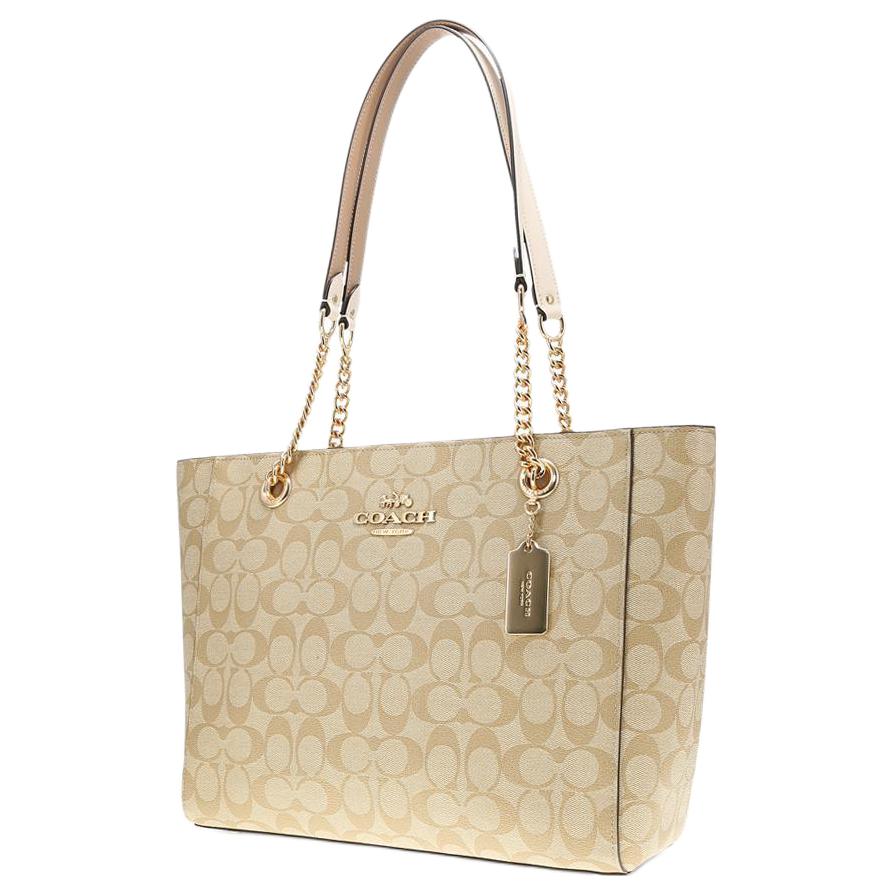 New COACH Cammie Artificial Leather Tote Bag Shopping Bag Shoulder Bag Handbag Large Size Women's Khaki C8148-IMDQC