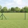 VidaXL Euro Fence with 13 Posts 0.8x25 M Galvanized Steel Green 3350313