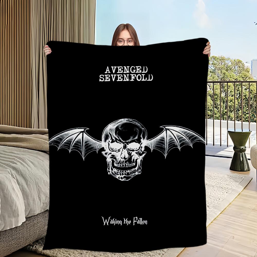 Плед Фланелевый Теплый Уютный Мягкий Avenged Sevenfold Плюшевый Рок для Дивана Группа Гостиная Офис Спальня Путешествия