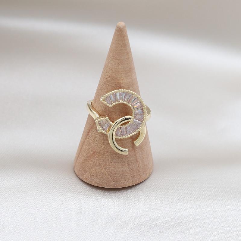 Корейский дизайн модные ювелирные изделия 14K настоящее позолоченное кольцо с буквой крест циркон роскошное женское выпускное вечернее регулируемое кольцо