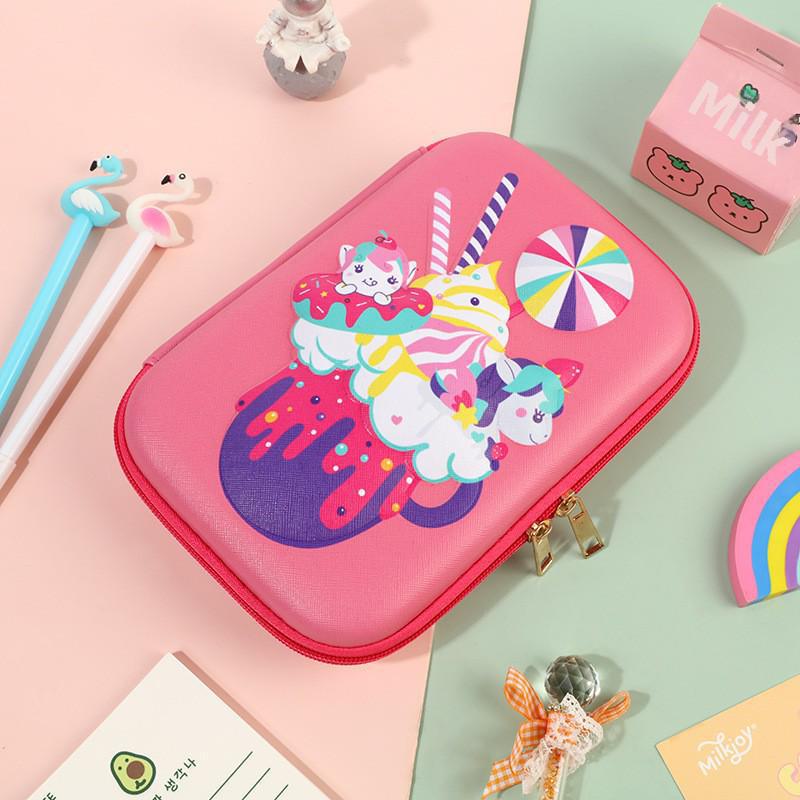 Квадратный пенал из ЭВА с рисунком - большая вместимость для студентов и взрослых