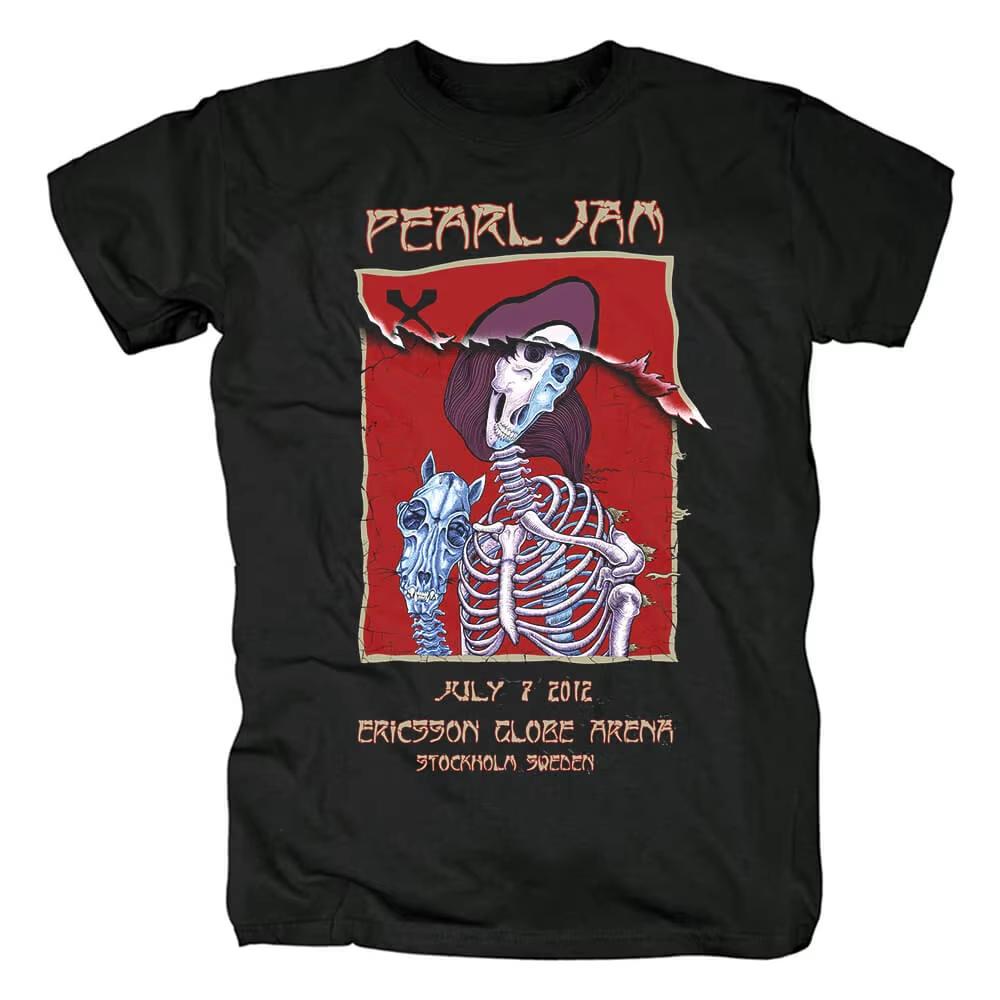 2025 Us Pearl Jam Men's T-Shirt Short Sleeve Cotton Tees Hip Hop Rock Band Us Pearl Jam T-shirt High Quality Y2k Tops Streetwear