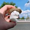 1 шт. Автомобильные украшения Милый хомяк в соломенной шляпе Украшение Автоаксессуары Автомобильная панель Мультяшный подарок для пары Аксессуары
