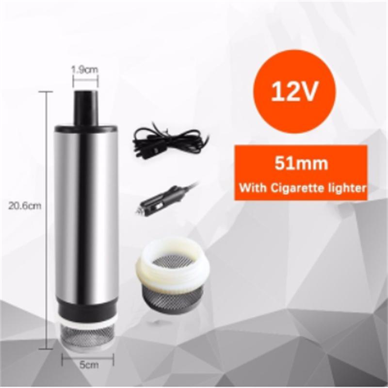 DC 12V 12l/min 38/51MM Electric Submersible Pump For Pumping Diesel Oil Water Fuel Transfer Pump Oil Suction Pump , 12 24 V Volt