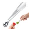 Удалитель косточек помидоров из нержавеющей стали, удалитель сердцевины, удалитель ростков помидоров и клубники, экстрактор семян, овощечистка для фруктов, кухонный инструмент