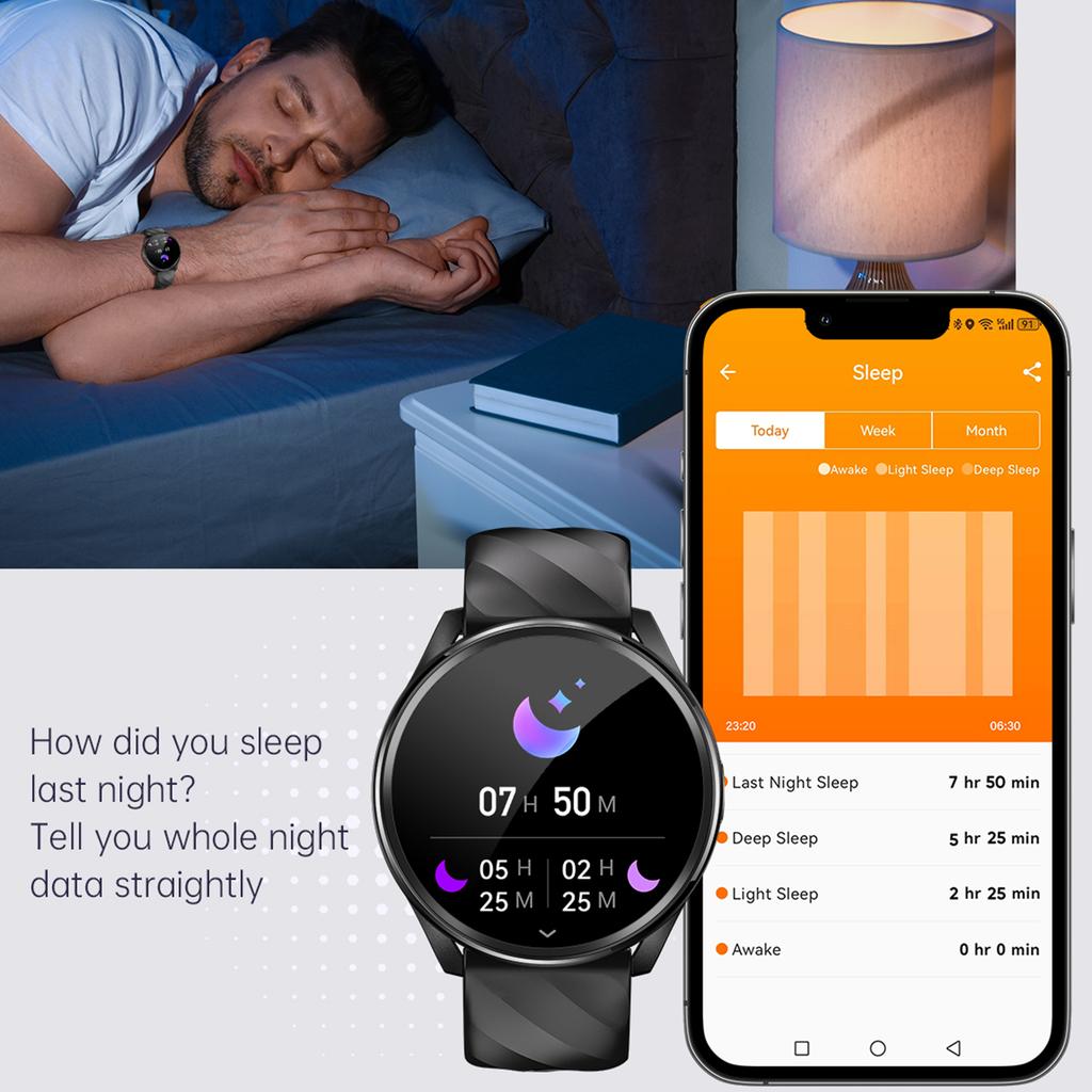 KT77 Bluetooth-compatible Call Smart Watch 1.46-inch Screen Heart Rate Sleep Monitoring Sports Watch