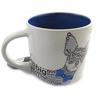 Les Trésors De Lily [M9881] - Ceramic Mug 'Wild About Words' (Chihuahua) Blue