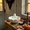 Lightweight 3D Printed Bowl Matte Halloween Organizer Bat Snack Tray  Gothic Lovers