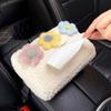 Милый мультяшный плюшевый цветной цветок автомобильный подголовник коробка салфеток бумажная башня держатель автомобильный козырек подвесной органайзер стильные автомобильные аксессуары