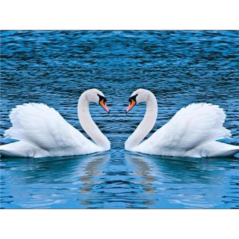 Swan Animal DIY 5D Diamond Painting Full Round Resin Mosaic Cross Stitch Kit Diamond Embroidery Picture Rhinestone Home Decor