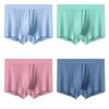 4 Pieces Boxer Shorts Men's Ice Silk Underwear Cool Underpants Breathable Panties U Convex Lingerie L-4XL